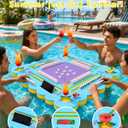 36-Inch Floating Mahjong Table for Pool with Tile Grooves, 36" Extra Large