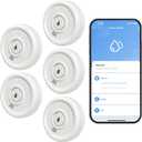tuya app WiFi Mobile Phone Remote Warning Water Leakage, Dripping Two-Way Water Detection Alarm, Loud, high Sensitivity, Water Sensor Detector, Wireless Water Sensor (Five Packs)