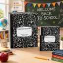 Denylo pro 3 Pack Back to School Balloon Boxes, Notebook and School-Themed Classroom Decorations, First Day of School Photo Booth Props for Kindergarten, Teacher Classroom and School Party, 3 Pcs