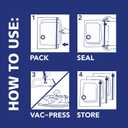 Hefty Shrink-Pak - 4 Large Vacuum Storage Bags for Clothes, Pillows, Towels, or Blankets - Space Saver Vacuum Sealer Bags Ideal Under Bed Storage Solutions