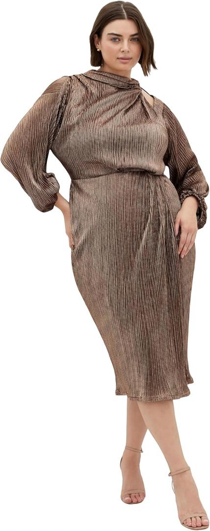 City Chic Women's Plus Size Cocktail Dress - Jaylee Mesh Midi Size 12
