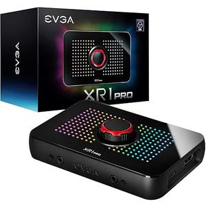 EVGA XR1 Pro Capture Card, 1440p/4K HDR Capture/Pass Through, Certified for OBS, USB 3.1, ARGB, Audio Mixer, PC, PS5, PS4, Xbox Series X and S, Xbox One, Nintendo Switch, 144-U1-CB21-LR