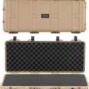 VEVOR Rifle Case, Rifle Hard Case with 4 Layers Fully-protective Foams, Lockable Hard Gun Case with Wheels, IP67 Waterproof & Crushproof, for Rifles or Shotguns, 36 inch