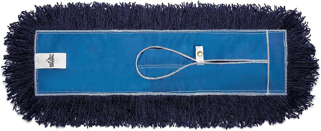 Nine Forty 24-Inch Premium Nylon Dust Mop Replacement Head - Heavy Duty Mop Head Refill for Industrial, Commercial, and Residential Cleaning - Dry Floor Duster for Hardwood Surfaces - Blue (1-Pack)