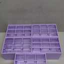 Amyhill 6 Pcs Mini Drawer Organizer Small Organizer with 9 Drawers Plastic Desktop Craft Storage Box for Office Home Room Jewelry Cosmetics Collection(Purple)