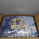 Madison Park Quilt Set Cottage Coastal Design, 6 Piece Set - All Season, Coverlet Bedspread Lightweight Bedding Layer, Shams, Toss Pillows, King/Cal King(104"x94"), Blue/White