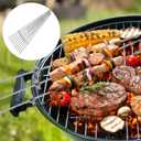 KESYOO 10pcs Stainless Steel Bbq Skewers Gear Grill Picks Rotating Meat Skewers for Barbecue Grilling Accessories