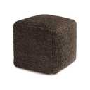 Anji Mountain Pouf Ottoman Foot Rest, Handmade Ottoman Pouf, Comfortable Foot Stool, Decorative Floor Seating for Living Room Decor, Bedroom & Home Dcor Accent - Ivory