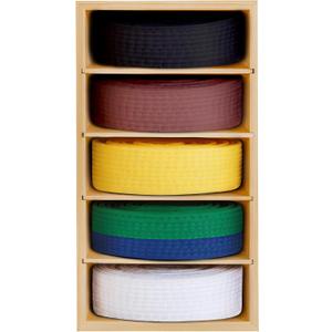 Jiu Jitsu Belt Display, Wooden Belt Box for Karate Taekwondo Martial Fit Men Kids Adults