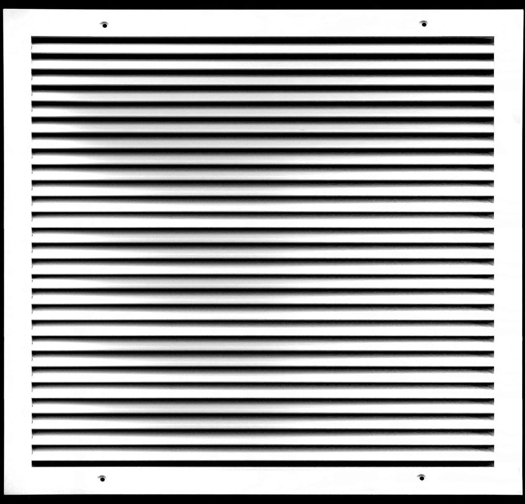 HVAC Premium 18'' X 18" Aluminum Return Grille - Easy Air Flow - Linear Bar Grilles [Outer Dimensions: 19.875'' w X 19.875'' h]