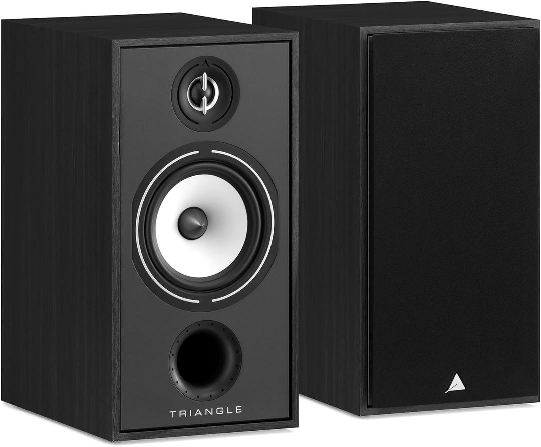 triangle Borea BR04 Bookshelf Speakers Pair - High Fidelity - 2-Way - 25mm EFS Silk Dome Tweeter with Waveguide (Black Ash)