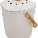 Reotemp Bamboo Fiber Kitchen Compost Bin (White)