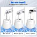 15-Stage Bath Water Filter for Tub Faucet, Yvelines 7500 Gallons Bathtub Filter Softens Hard Water & Removes Chlorine for Healthier Skin & Hair, BPA-Free (Black)
