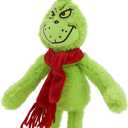 9 inches Christmas Green Monster Plush Toys, Dog Plush, Delightful Gift for Children, Christmas Decorations (Santa Mischief)