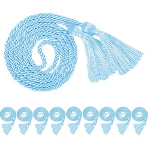 10 Pieces Light Blue Graduation Honor Cords for Graduation 2025,National Honors Society Light Blue Cords Bulk