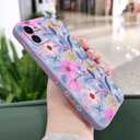 for iPhone 11 Case, Slim Silicone Anti Fingerprint Anti Scratch Microfiber Lining Phone Cover for iPhone 11 6.1 inch, Flower Purple