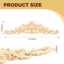 Yerliker 30.5'' X 7.87'' Extra Large Wood Appliques and Onlays Wood Appliques, 3D Paintable Unfinished Rubberwood Onlay for Furniture, Cabinet, Wardrobe, Door, Bed & Wall Decor (Style B)