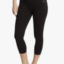 Jockey Women's Cotton Stretch Basic Capri Leggings , Black, Size XL