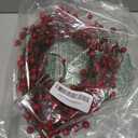12 Inches Berry Wreath Pip Berries Wreath Winter Artificial Twig Wreaths for Festival Celebration Home Farmhouse Front Door Wall Window Home Office Decor Housewarming Gift (Red)