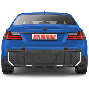 Motor Trend Bumper Guard for Cars - Heavy-Duty Rear Car Bumper Protector for Parked Vehicles, High Intensity Reflector for Nighttime Visibility, Easy to Install for Cars and Small SUV's