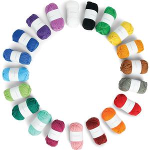 Piccassio Crochet Kit  20 Assorted Acrylic Yarn 