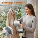 Vacuum Steamer for Clothes, 3500Pa Powerful Suction Handheld Garment Steamer with 400ml Large Tank, Steaming & Ironing 2-in-1 Clothing Steamer with Adjustable Suction & Auto Shut-Off for Home & Travel
