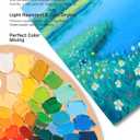 Acrylic Paint Set - 24 Colors 2 oz/59 ml Acrylic Paints for Professional Artists with 10 Brushes , Art Supplies for Painting Canvas Rock Wood Ceramic Glass Art Craft Painting, Rich Pigments Lasting Quality for Beginners