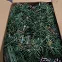 9FT Prelit Christmas Garland Decorations Snow with Dual Color LED Lights and Timer by Remote Control and Batteries Operated, Home Mantle Stairs Railing Fireplace Outdoor Indoor Wall