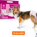 American Kennel Club Female Dog Wrap, Disposable Diapers with Wetness Indicator (M (1523 in), 50, Count)