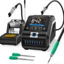 FNIRSI DWS-200 200W 210 Precision Digital Soldering Station Kit with 3 F210 Soldering Iron Tips and 2 Helping Hands, Temp Value & Curve Mode, 3 Temperature Storage, Full-Color Display