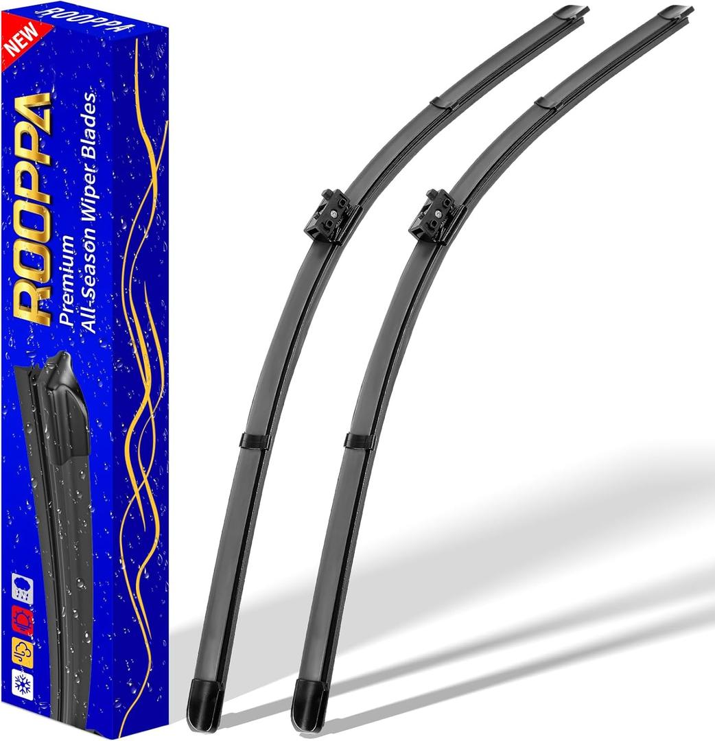 2 wipers Replacement for 2015-2020 MBZ C class and GLC class W205 C205 A205, Windshield Wiper Blades Original Equipment Replacement - 22"/22" (Set of 2)