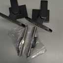 Gyykzz 2 Pack Adjustable Handrail Brackets for Indoor Stairs, Heavy-Duty T316 Stainless Steel Black Railing Bracket for Staircase, Swivel Hand Rail Banister Stand for Corridors, Offices, Living Rooms