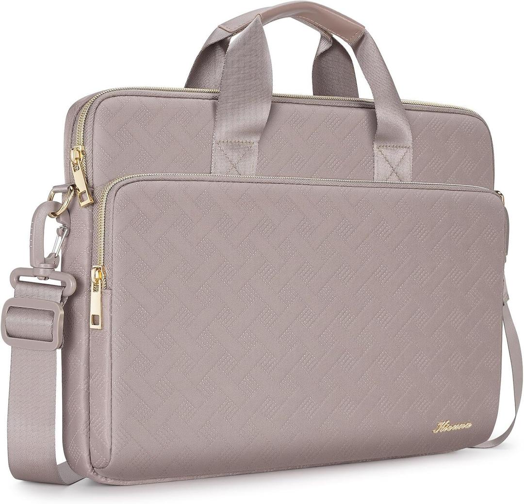 KIZUNA Laptop Sleeve Case 14 Inch Computer Shoulder Bag for 15" MacBook air M3 M2/Lenovo IdeaPad Slim 3i/IdeaPad Flex 5/15.4 MacBook Pro/14 Yoga Slim Pro X/14.4" Surface Laptop Studio 2/HP/Dell,Khaki
g
