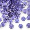 FUTUREPLUSX 1LB Purple Flat Glass Marbles, Purple Vase Filler, Glass Pebbles, Aquarium Rocks Fish Tank Beads for DIY Crafts Table Scatter Decor