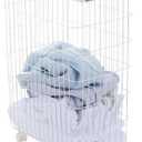 Yamazaki Home Wire Slim Saving Rolling Wheeled Clothing Hamper | Steel + Wood | Laundry Basket, One Size, White