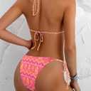 Tainehs Women's Sexy Halter Bikini Set Triangle Top String Swimwear Two Piece Swimsuits Cheeky Bathing Suit (XS)