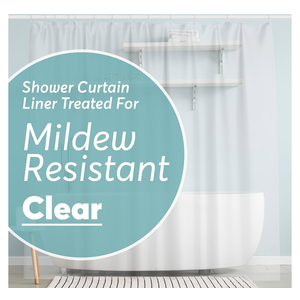 BigFoot Clear Shower Curtain Liner - 72x72 Odorless Plastic with Magnets, Washable Long Bathroom Curtain - Premium PEVA Waterproof Bath Shower