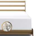 TEXAS LINEN CO. Premium Egyptian Cotton Twin Size Fitted Sheet Only - 22" Extra Deep Pocket Twin Fitted Sheet (White), Easy Snug Fit, Soft Cooling Sateen, Luxury Bottom Sheets for Dorm Room