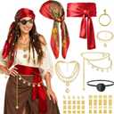 8PCS Pirate Accessories for Women Halloween Pirate Costume Accessories