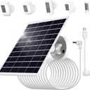 8W/5V Solar Panel,Faster Than 5W/5V Charging,IP65 Waterproof,Suitable for Cameras with Built-in Batteries (Ring Spotlight Cam,Stick Up Cam,Stick Up Cam Pro,Spotlight Cam Plus,Spotlight Cam Pro)