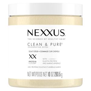 Nexxus Sulfate-Free Hair Scrub To Nourish & Clarify Exfoliating Scalp Scrub Silicone, Dye, & Paraben Free Hair Scrub 10 oz White