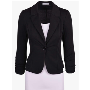 Auliné Collection Women's Casual Work Solid Color Knit Blazer Size S-M