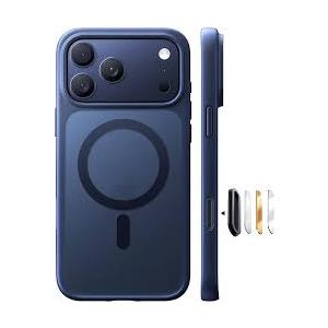 TORRAS Magnetic Shockproof for iPhone 17 Pro Case, Camera Control, Fit for MagSafe, MilitaryGrade Protection, Translucent Slim Case for iPhone 17 Pro Phone Case AntiFingerprint, Deep Blue