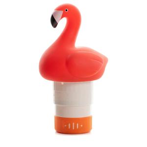 XY-WQ Chlorine Floater, Floating Pool Chlorine Dispenser, Fits 1 and 3 Inch Tablets for Large and Small Pools, Hot Tub, Spa, Flamingo