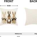 CXMEIFLY Easter Pillow Covers 22 x 22 Inch Set of 2 for Vintage Polka Dot Love Heart Bunny Decor Throw Pillows Spring Bow Rabbit Outdoor Farmhouse Decorative Cushion Cases for Couch Bed Decoration
