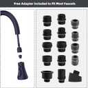 Hibbent Pull Down Spray Head, NSF/ANSI/CAN 61 & CUPC Certified 3-Function Spray Nozzle, 15 Adapters, Kitchen Sink Faucet Head Replacement Compatible with Moen, Delta, Kohler, Oil-Rubbed Bronze