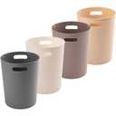 4 Pack Small Trash Can for Bathroom - 3 Gallon/12-Liter Wastebasket, Round Plastic Garbage Container Bin for Bedroom Office