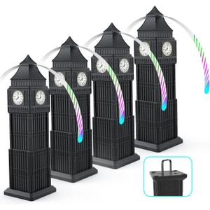 Fly Fans for Tables, 4 Pack Fly Repellent Outdoor with Holographic Blades, Portable Fan Battery Powered for Picnic, Outdoor Vendor, Restaurant, Patio, BBQ (4)