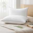 HUXMEYSON Pillows Standard Size Set of 4, Bed Pillows Set of 4, Down Alternative Luxury Hotel Pillows for Sleeping and for Side and Back Sleepers