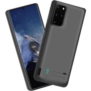 Sitong Battery Case for Samsung Galaxy S20+ Plus 5G, 6000mAh Rechargeable Extended Battery Charging Charger Case, Add 100% Extra Juice, Not Compatible with Galaxy S20 FE (6.7 inch) Black